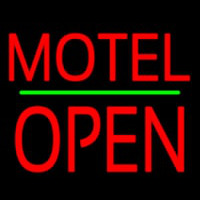 Motel Block Open Green Line Leuchtreklame