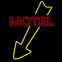 Motel With Down Arrow Leuchtreklame