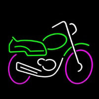 Motorcycle Multicolored Logo Leuchtreklame