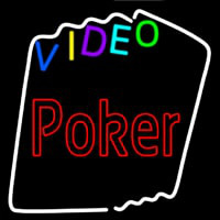 Multi Color Video Poker Leuchtreklame