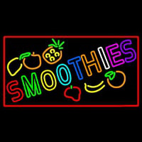 Multi Colored Double Stroke Smoothies Leuchtreklame