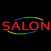 Multicolored Double Stroke Salon Leuchtreklame