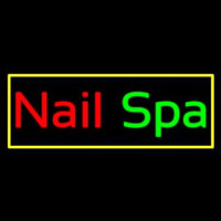 Nail Spa With Yellow Border Leuchtreklame