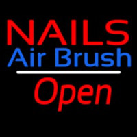 Nails Airbrush Open White Line Leuchtreklame