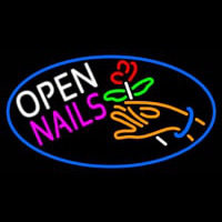 Nails Open Logo Leuchtreklame