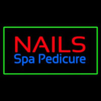 Nails Spa Pedicure Green Border Leuchtreklame