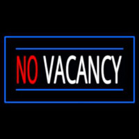 No Vacancy Rectangle Blue Leuchtreklame