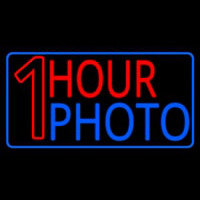 One Hour Photo With Border Leuchtreklame