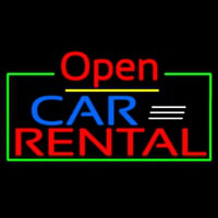 Open Car Rental Leuchtreklame