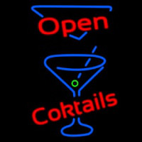 Open Cocktails Leuchtreklame