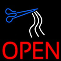 Open Haircut Leuchtreklame