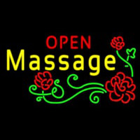 Open Massage Leuchtreklame