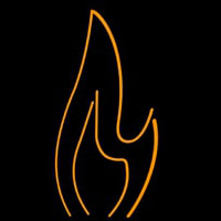 Orange Flame Logo Leuchtreklame