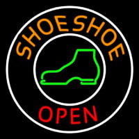 Orange Shoe Shop Open Leuchtreklame