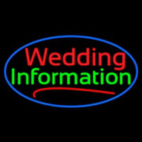 Oval Wedding Information Leuchtreklame