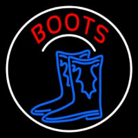 Pair Of Boots Logo With Border Leuchtreklame