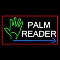 Palm Reader Arrow Red Border Leuchtreklame