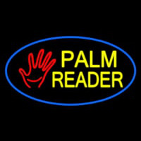 Palm Reader Logo Blue Oval Leuchtreklame