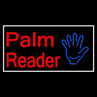 Palm Reader White Border Leuchtreklame