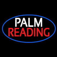 Palm Reading Blue Border Leuchtreklame