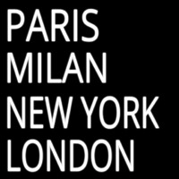 Paris Milan London Leuchtreklame