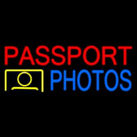 Passport Photos Block Logo Leuchtreklame