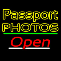 Passport Photos Block With Open 3 Leuchtreklame