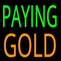 Paying Gold Leuchtreklame