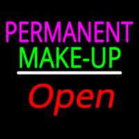 Permanent Make Up Open White Line Leuchtreklame