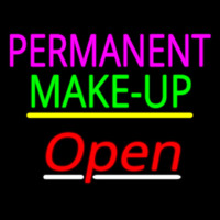 Permanent Make Up Open Yellow Line Leuchtreklame