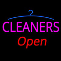 Pink Cleaners Red Open Logo Leuchtreklame