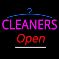 Pink Cleaners Slant Open Logo Leuchtreklame