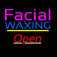 Pink Facial Wa ing Yellow Line Open Leuchtreklame