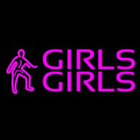 Pink Girls Girls Girls Leuchtreklame