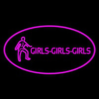 Pink Girls Girls Girls Leuchtreklame