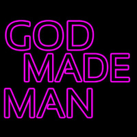 Pink God Made Man Leuchtreklame