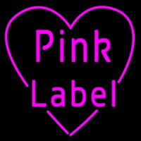 Pink Label Heart Leuchtreklame