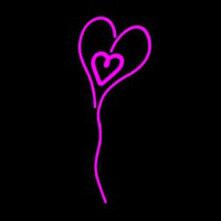 Pink Neon Heart Leuchtreklame