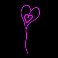 Pink Neon Heart Leuchtreklame