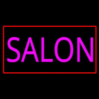 Pink Salon With Red Border Leuchtreklame