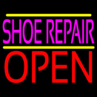 Pink Shoe Repair Open Leuchtreklame