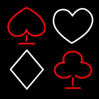 Poker Symbol Leuchtreklame