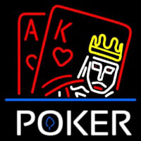 Poker With Border Leuchtreklame