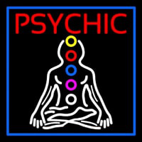 Psychic Health Blue Border Leuchtreklame