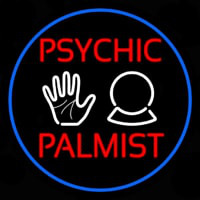 Psychic Palmist Blue Border Leuchtreklame