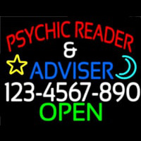 Psychic Reader And Advisor With Phone Number Open Leuchtreklame