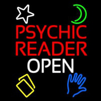 Psychic Reader Open Block White Border Leuchtreklame