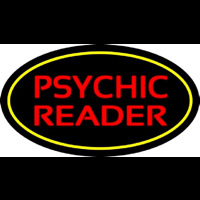 Psychic Reader Yellow Oval Leuchtreklame