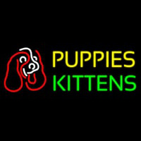 Puppies Kittens With Logo Leuchtreklame