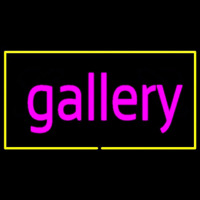 Purple Gallery Yellow Rectangle Leuchtreklame